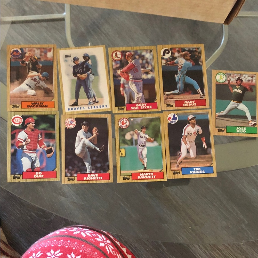 Topps Vintage Baseball Card Collection - Brown and Red